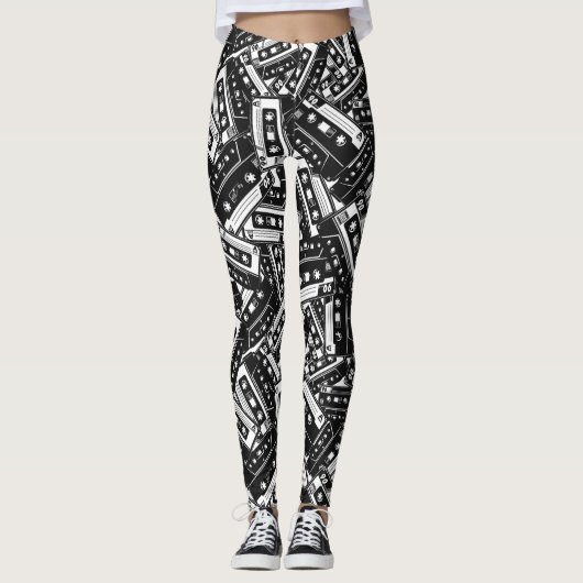 Retro Cassettebandje Leggings (Voorkant)