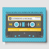 Retro Cassettebandje Musical Fun Pop Kunst Bruilof Gastenboek (Voorkant)