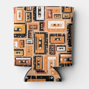 Retro Cassettebandje Naadloos Patroon Blikjeskoeler