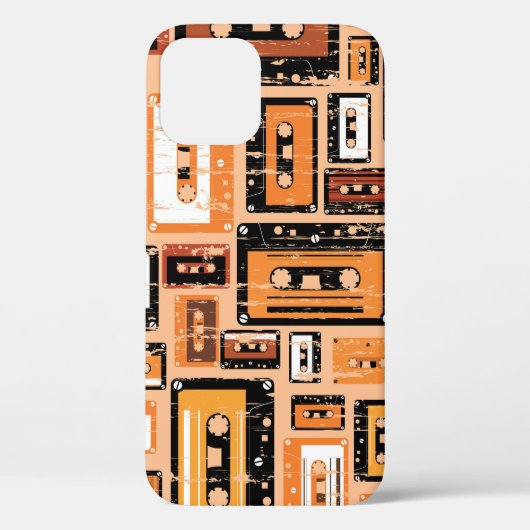Retro Cassettebandje Naadloos Patroon Case-Mate iPhone Case (Achterkant)