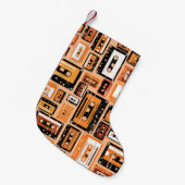 Retro Cassettebandje Naadloos Patroon Kleine Kerstsok (Voorkant (Hangend))