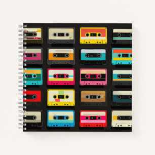 Retro Cassettebandje Patroon – Vintage Muziek Notitieboek