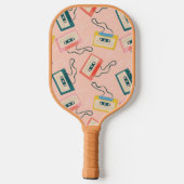 Retro Cassettebandje Pattern Pink Pickleball Paddle (Achterkant)