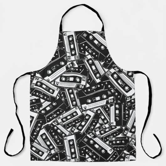 Retro Cassettebandje Pattern Schort (Voorkant)