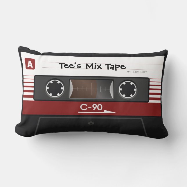 Retro Cassettebandje Pillow Kussen (Voorkant)