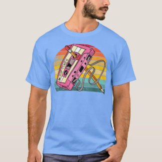  Retro Cassettebandje Potlood 70's 80's 90's T-shirt
