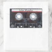 Retro-Cassettebandje Rechthoekige Sticker (Tas)
