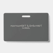 Retro Cassettebandje Schoolpas Badge (Achterkant)