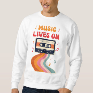 Retro Cassettebandje Shirt – Muziek leeft op Vinta