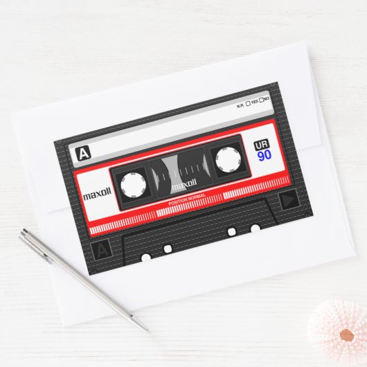 RETRO CASSETTEBANDJE STICKER 70s 80s 90s (Envelop)
