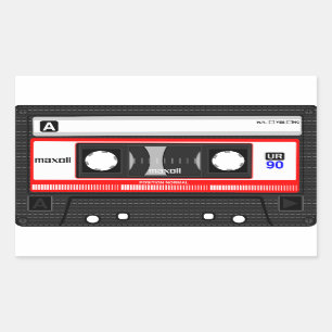 RETRO CASSETTEBANDJE STICKER 70s 80s 90s