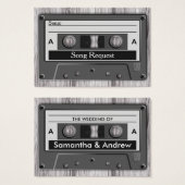 Retro Cassettebandje Trouwlied Aanvraag Visitekaartjes (Voorkant /achterkant)