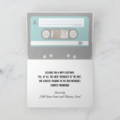 Retro Cassettebandje-verjaardagskaart Kaart (Binnen)