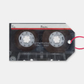 Retro-Cassettebandje voor geboortedag Cadeaulabel (Voorkant (Horizontaal))
