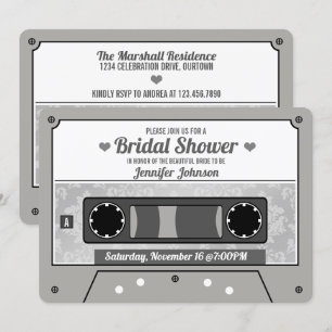 Retro Cassettebandje Vrijgezellenfeest Kaart