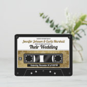 Retro Cassettebandje Weddenschap Kaart (Staand voorkant)