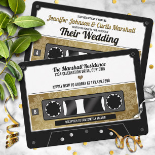Retro Cassettebandje Weddenschap Kaart