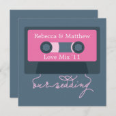 Retro Cassettebandje Wedding Kaart (Voorkant / Achterkant)