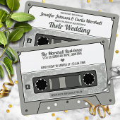 Retro Cassettebandje Wedding Kaart