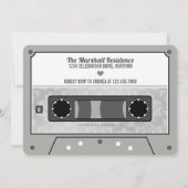 Retro Cassettebandje Wedding Rehearsal Dinner Kaart (Achterkant)