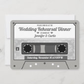 Retro Cassettebandje Wedding Rehearsal Dinner Kaart (Voorkant)