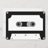 Retro Cassettebandje zwart-wit vrijgezellenfeest Kaart (Achterkant)