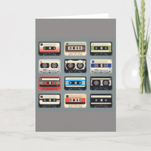 Retro Cassettebandjes 80s Bedankkaart
