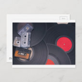 Retro-Cassettebandjes en vinylrecords van 80 Briefkaart (Voorkant / Achterkant)
