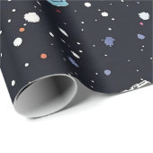 Retro Cassettebandjes in de kosmische ruimte Cadeaupapier (Rol Hoek)