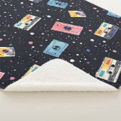 Retro Cassettebandjes in de kosmische ruimte Sherpa Deken (3/4)