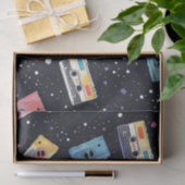 Retro Cassettebandjes in de kosmische ruimte Tissuepapier (Geschenk)