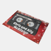 Retro Cassettebandjes kerstdeurmat Deurmat (Schuin)