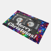 Retro Cassettebandjes kerstdeurmat Deurmat (Schuin)