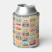 Retro Cassettebandjes Patroon. Blikjeskoeler (Blikje Voorkant)