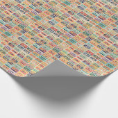 Retro Cassettebandjes Patroon. Cadeaupapier (Hoek)