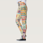 Retro Cassettebandjes Patroon. Leggings (Links)