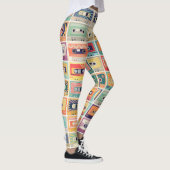 Retro Cassettebandjes Patroon. Leggings (Rechts)