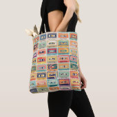 Retro Cassettebandjes  Patroon. Tote Bag (Dichtbij)