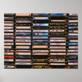Retro-Cassettebandjes Poster
