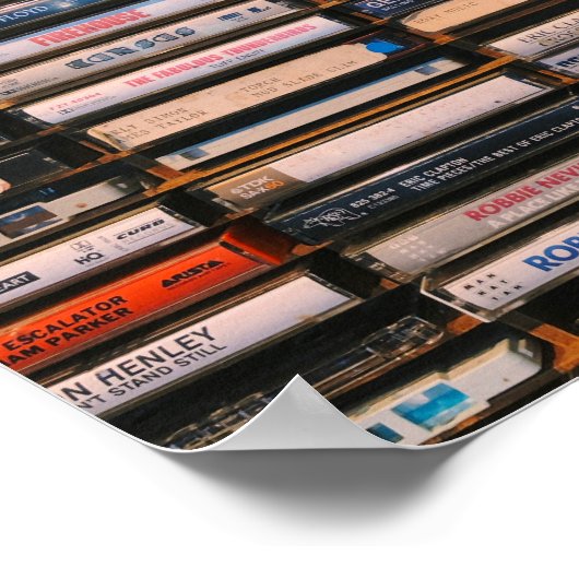 Retro-Cassettebandjes Poster (Hoek)