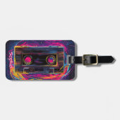 Retro Cassetteradio Vibes Bagagelabel (Voorkant horizontaal)