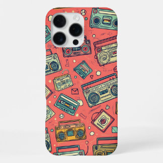 Retro Cassetteradio's voor 80s Muziekfans iPhone 16 Pro Max Hoesje