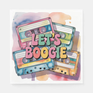 Retro Cassettereband Laten we Boogie Volwassen Ver Servet