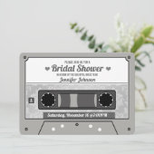 Retro Cassetterecord Bruidsfeest Kaart (Staand voorkant)