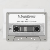 Retro Cassetterecord Bruidsfeest Kaart (Achterkant)