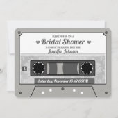 Retro Cassetterecord Bruidsfeest Kaart (Voorkant)
