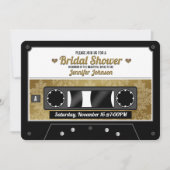 Retro Cassetterecord Bruiloftsuitnodiging Kaart (Voorkant)