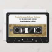 Retro Cassetterecord Huwelijk Bewaar de Datum Kaart (Achterkant)