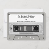Retro Cassetterecord Huwelijk Kaart (Achterkant)