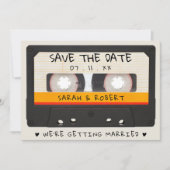 Retro Cassetterecord Huwelijk Save The Date (Voorkant)